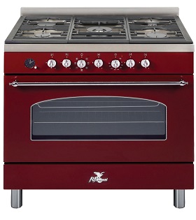 תנור משולב כיריים 90 ס”מ בורדו BOMPANI דגם: RED OLD BO689AH