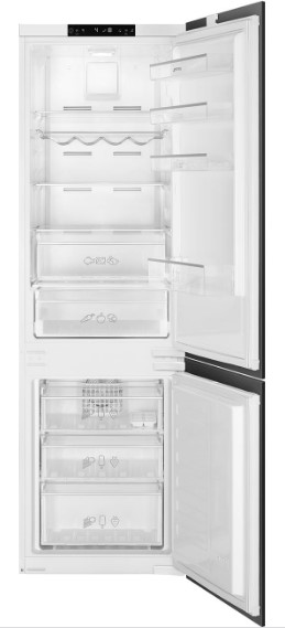 מקרר אינטגרלי עם מקפיא תחתון 60 ס”מ SMEG דגם: C8174TN2P