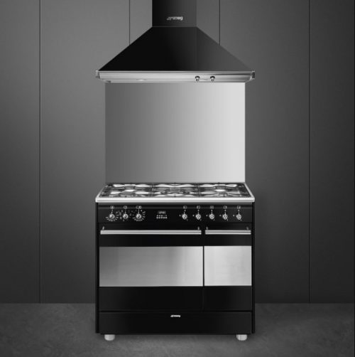 תנור דו תאי משולב 90 ס”מ  גז SMEG דגם: SCB92