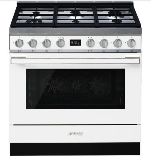 תנור משולב כיריים גז 90 ס”מ SMEG דגם: CPF9GMWH