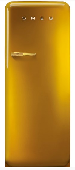מקרר מעוצב ברוחב 60 ס”מ זהב SMEG דגם: FAB28RDG
