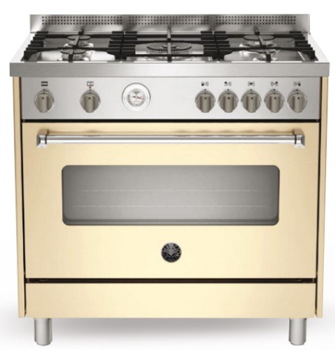 תנור משולב גז 5 להבות רוחב 90 ס”מ BERTAZZONI  דגם: TES95C61LB