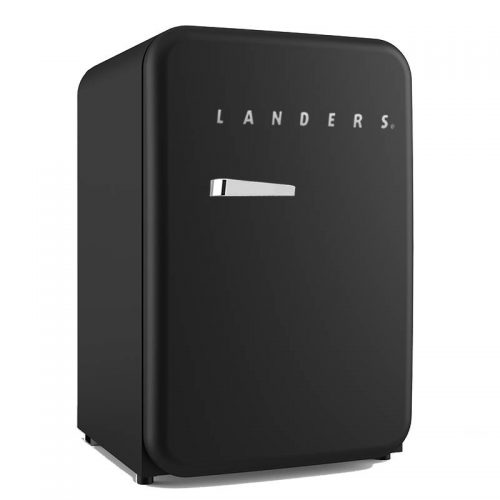 מקרר רטרו 55 ס”מ 115 ליטר שחור LANDERS דגם: LA130R
