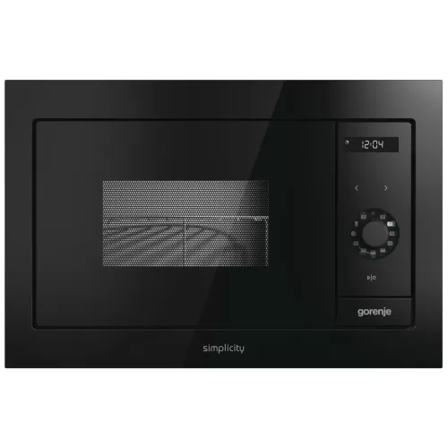מיקרוגל אינטגרלי משולב גריל מסדרת SIMPLICITY זכוכית שחורה GORENJE דגם BM235G1SYB