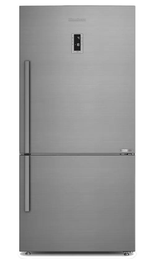 מקרר עם מקפיא תחתון 84 ס”מ נירוסטה BLOMBERG דגם: KND3956XPP