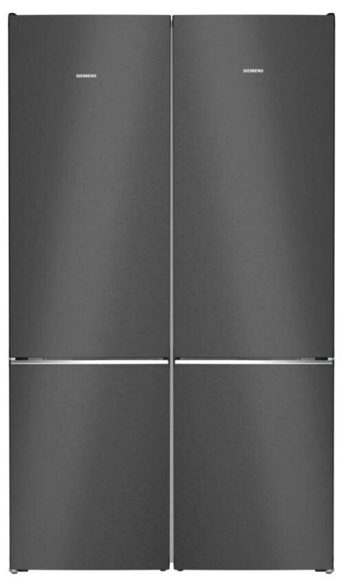 מקרר עם מקפיא תחתון 120 ס”מ זכוכית שחורה SIEMENS דגם: KG39NSBBF