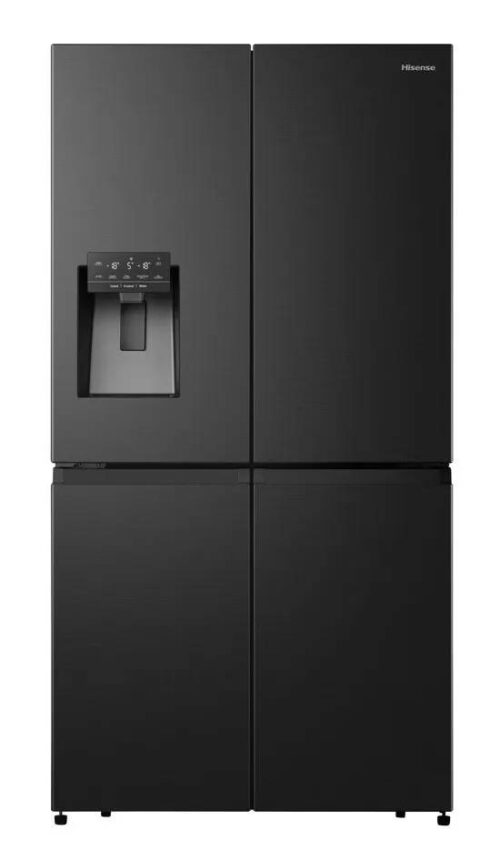 מקרר 4 דלתות 90 ס”מ עם בר חיצוני שחור HISENSE דגם: RQ760N4SBFE