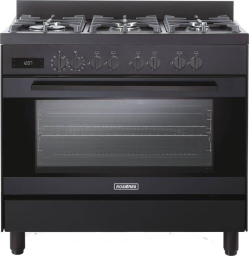תנור משולב כיריים 90 ס”מ שחור מט ROSIERS דגם RGM96TC1A 