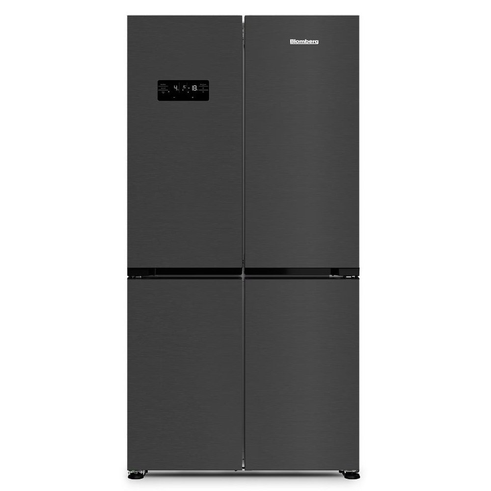 מקרר 4 דלתות נירוסטה מושחרת BLOMBERG דגם: KQD1638XBR
