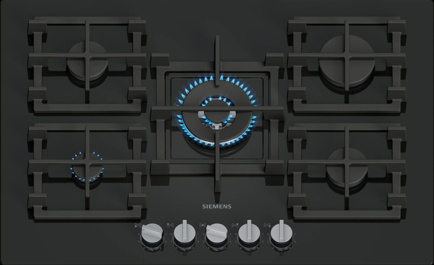 כיריים גז 75 ס"מ סדרה iQ500 זכוכית שחורה SIEMENS דגם: EP7A6QI40Y