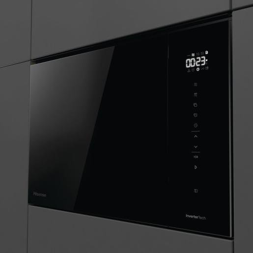 מיקרוגל אינטגרלי זכוכית שחורה HISENSE Edition Dark דגם: BIM325GI63DBG – תמונה 3