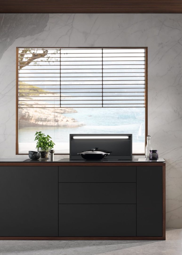 קולט אדים מעלית 91 ס"מ מנגנון אלחוטי MIELE דגם: DAD 4840 Black Levanter – תמונה 3
