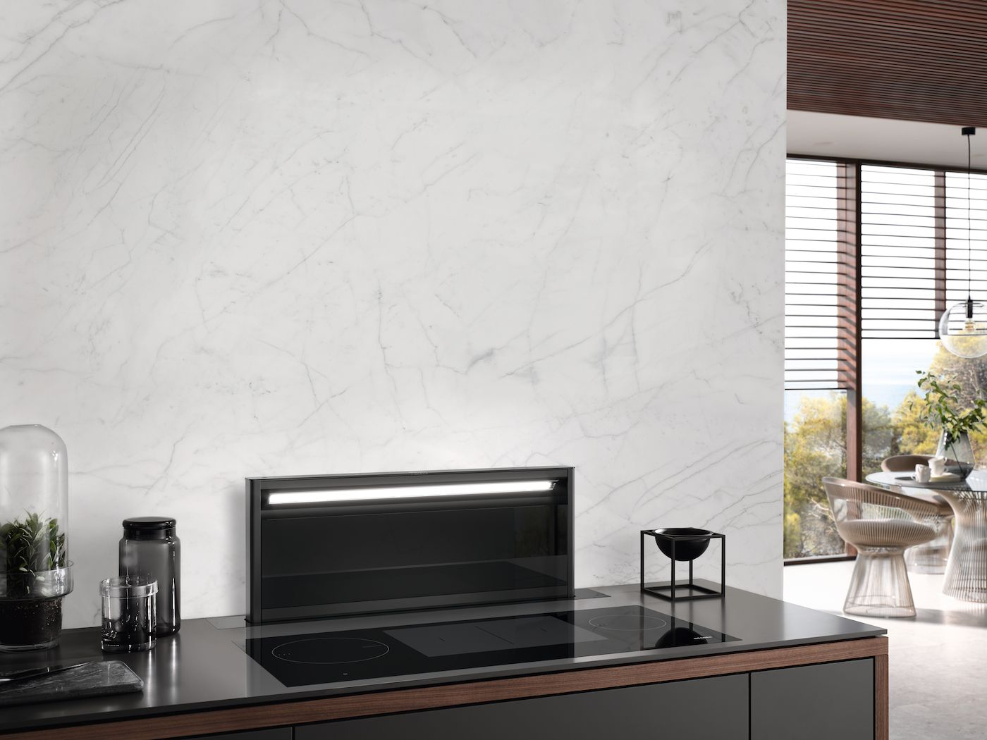 קולט אדים מעלית 91 ס"מ מנגנון אלחוטי MIELE דגם: DAD 4840 Black Levanter – תמונה 4