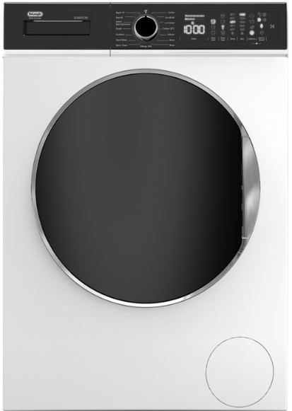 מכונת כביסה 9 ק"ג פתח חזית DELONGHI דגם: DLW959T3W