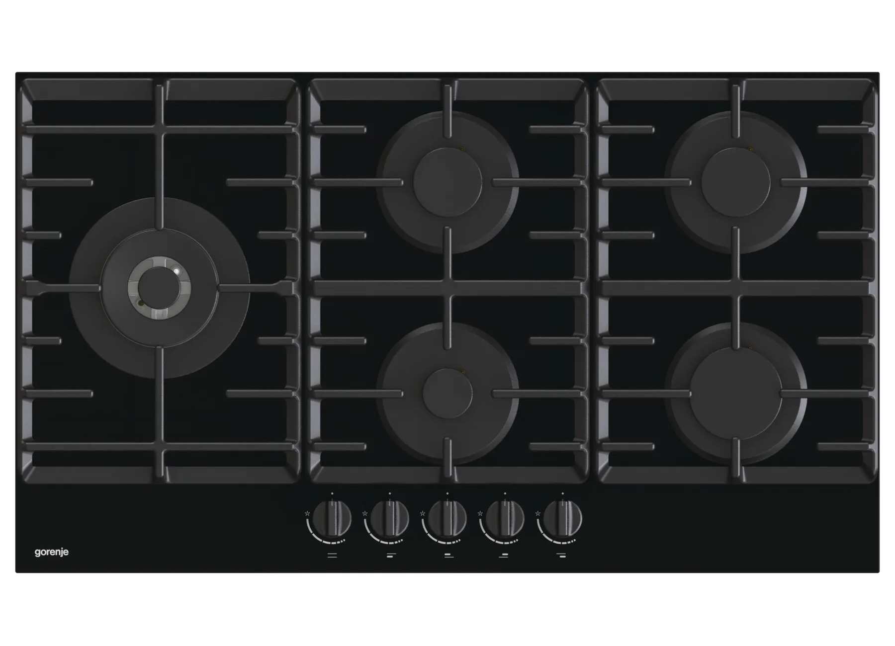 כיריים גז 5 להבות 90 ס"מ זכוכית שחורה GORENJE דגם: HY-GCW951B
