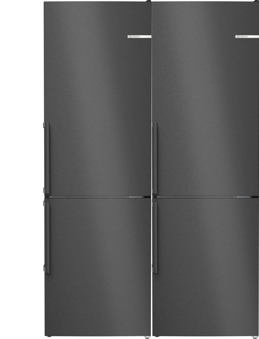 מקרר מקפיא תחתון 120 ס"מ נירוסטה מושחרת סדרה 4 BOSCH דגם: KGN36VXCT