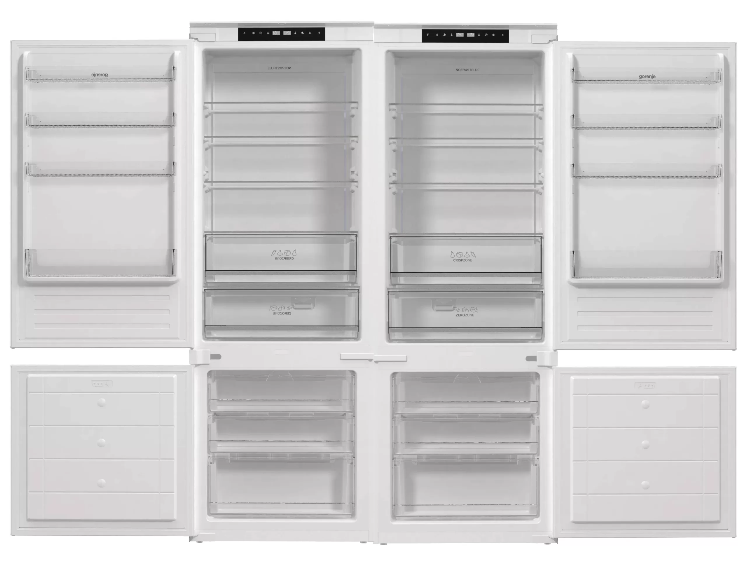 מקרר אינטגרלי 140 ס"מ עם מקפיא תחתון GORENJE NOFROST PLUS דגם: NRKI619EA3