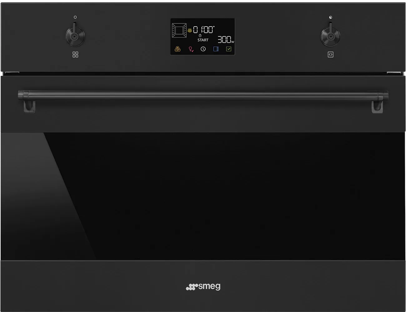 תנור משולב מיקרוגל 45 ס"מ שחור מט SMEG דגם: SOA4302M1N