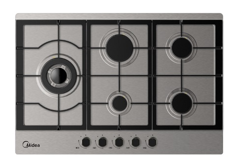 כיריים גז 5 להבות 75ס"מ נירוסטה MIDEA דגם: 75G50ME005