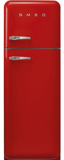 מקרר עם מקפיא עליון בעיצוב רטרו אדום SMEG דגם: FAB30RRD3