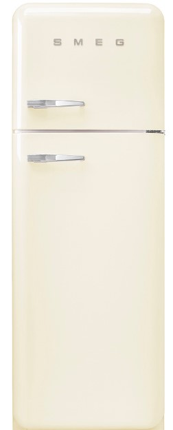 מקרר עם מקפיא עליון בעיצוב רטרו קרם SMEG דגם: FAB30 RP1