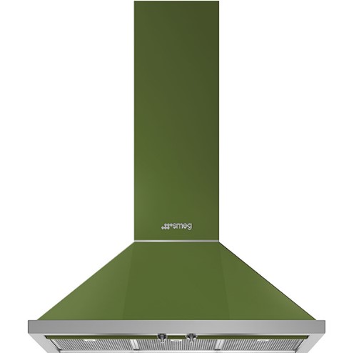 קולט אדים 90 ס"מ צמוד קיר צבע ירוק מבית SMEG דגם: KPF9OG