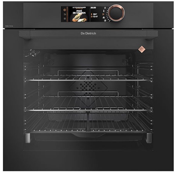 תנור בנוי פירוליטי 60 ס"מ Absolute Black  חיישן חום CHEF MODE שחור פחם DE DIETRICH דגם: DOP8785A