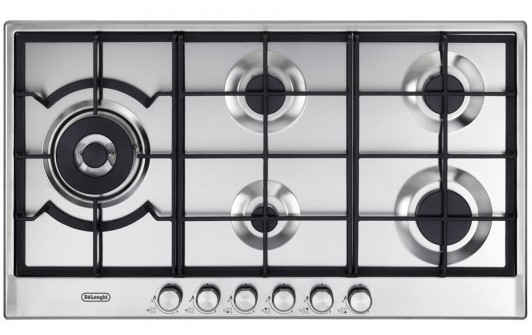 כיריים גז 5 להבות רוחב 90 ס"מ בגימור נירוסטה DELONGHI דגם: NDG105X