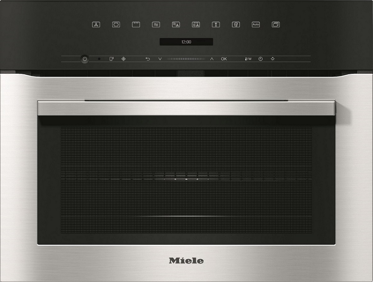 תנור משולב מיקרוגל בנוי 45 ס"מ נירוסטה MIELE  דגם: H 7140 BM