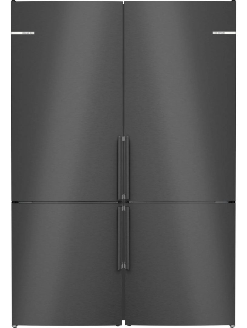 מקרר מקפיא תחתון 140 ס"מ נירוסטה שחורה BOSCH דגם: KGN49VXCT