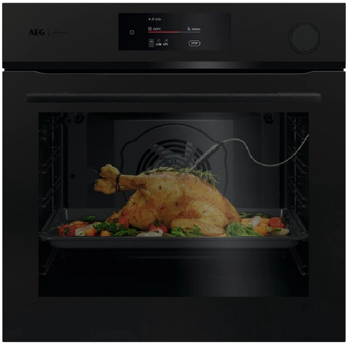 תנור בנוי בישול באדים סדרה Matt Black שחור מט AEG דגם: ABE84732T