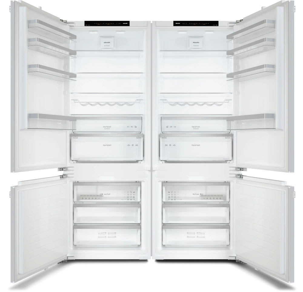 מקרר אינטגרלי מקפיא תחתון 140 ס"מ MIELE DuplexCool דגם: KFN 7934 D
