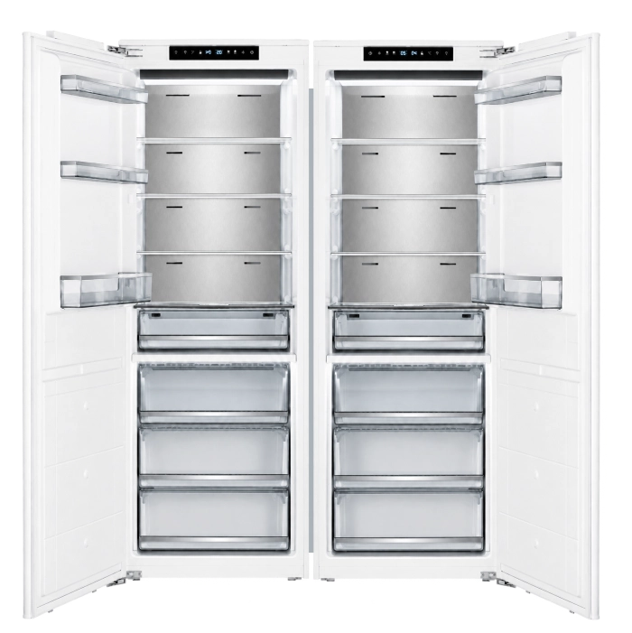 מקרר ומקפיא אינטגרלי 140 ס"מ BERTAZZONI דגם: RRC71B4P + RFC71B4P